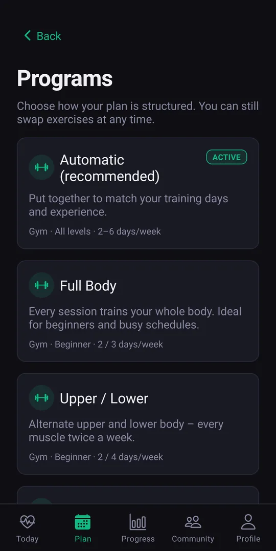 12 programs – or fully automatic